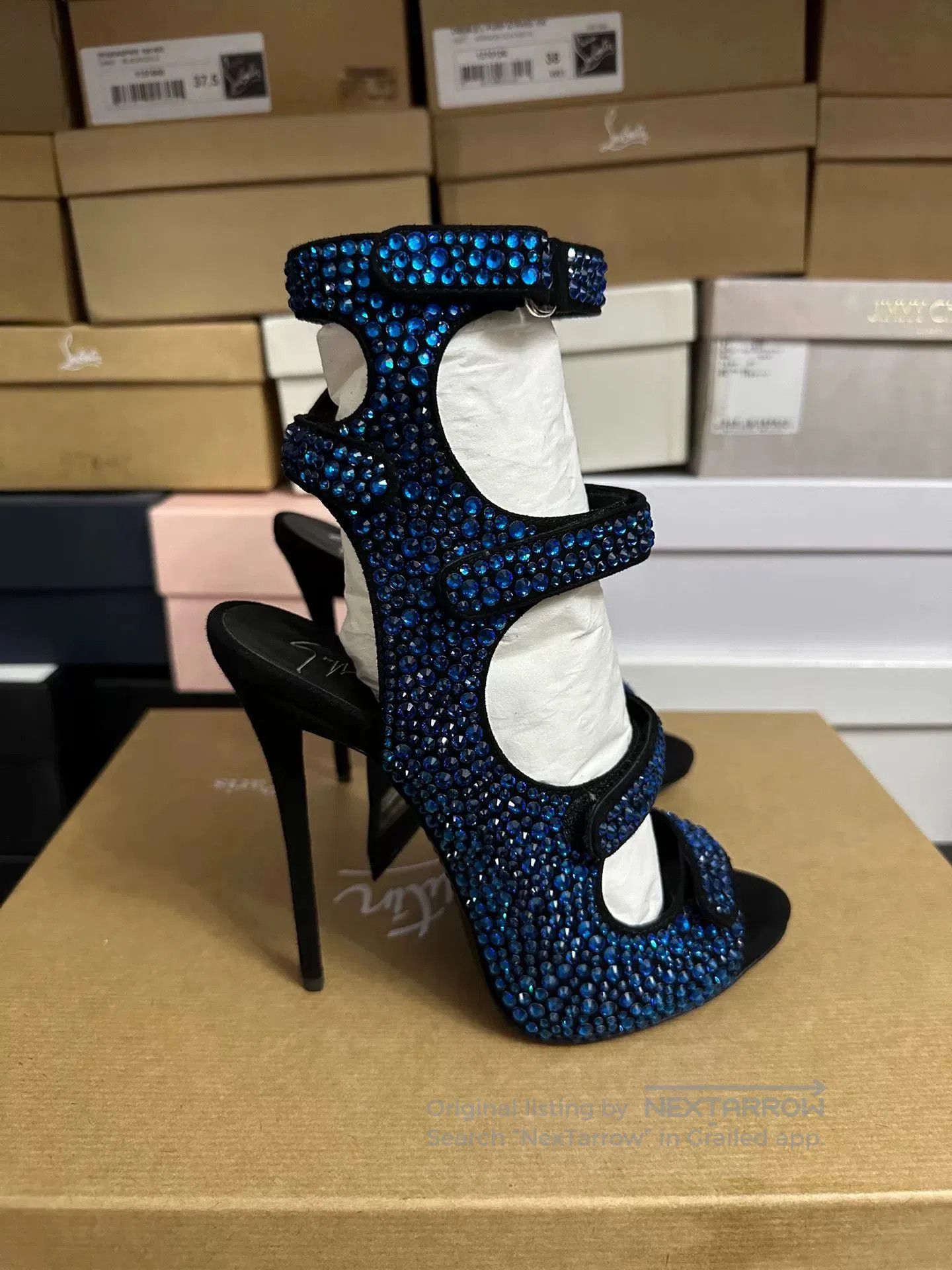 Giuseppe Zanotti Giuseppe Zanotti Blue Crystal Shoes 37. Size US 6 / IT 36 - 4 Thumbnail