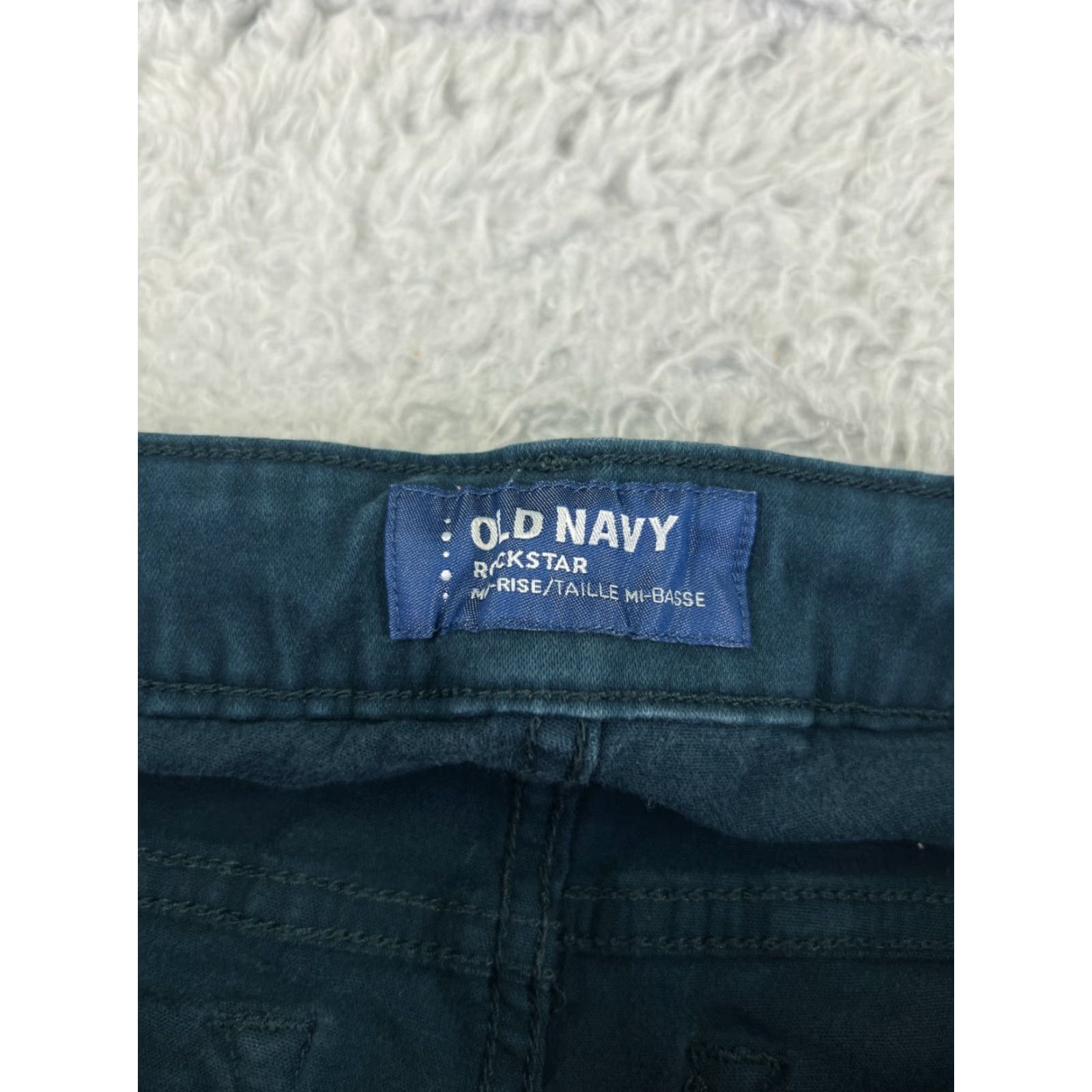 Old Navy VINTAGE Old Navy Pants Womens 6 Blue Denim Skinny Rocstar Mid Rise Cotton 26x26 Size 28" / US 6 / IT 42 - 6 Thumbnail