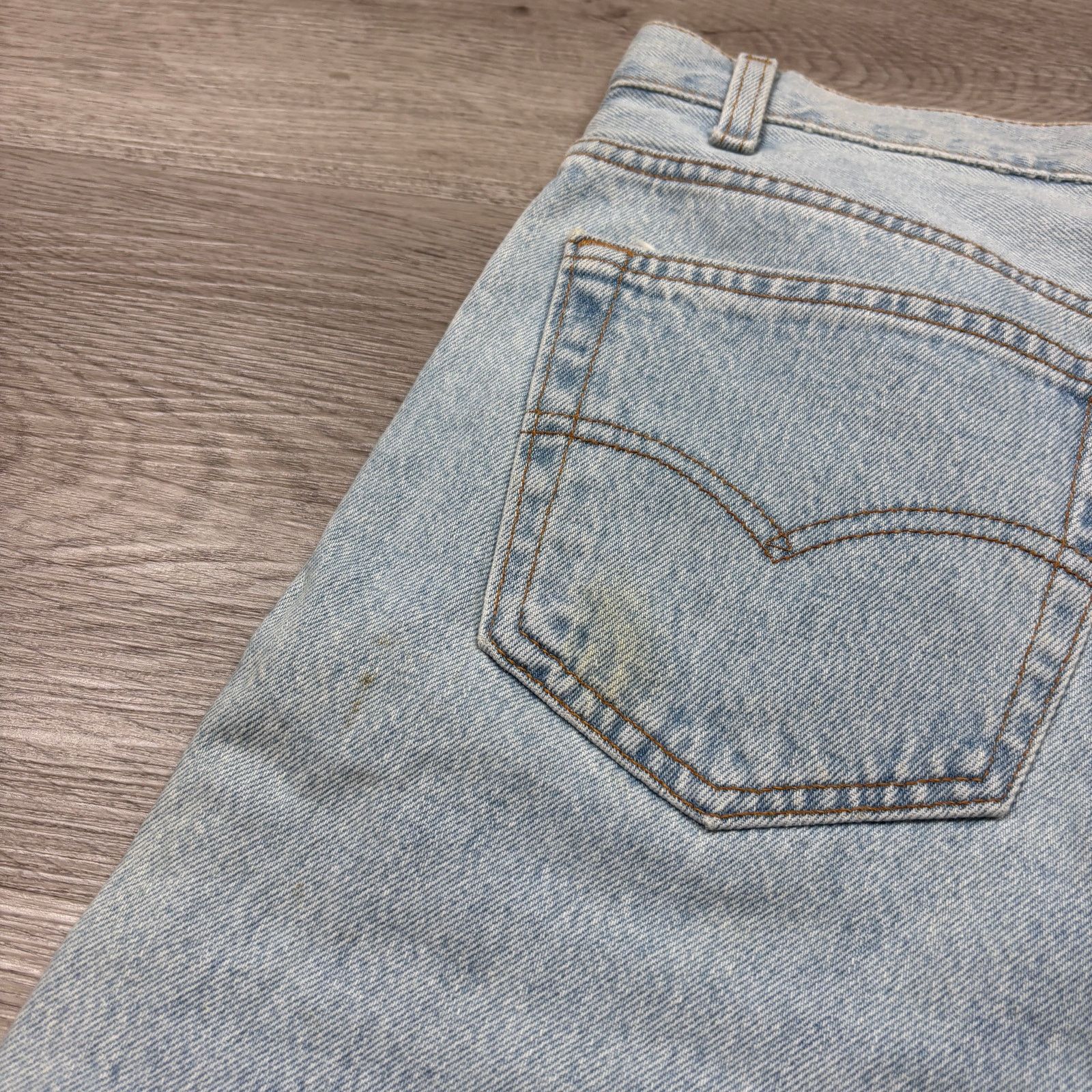 Levi's × Vintage Vintage 90s Levi's 501 Straight Leg Jeans Made in USA 32x25 Size US 32 / EU 48 - 11 Thumbnail