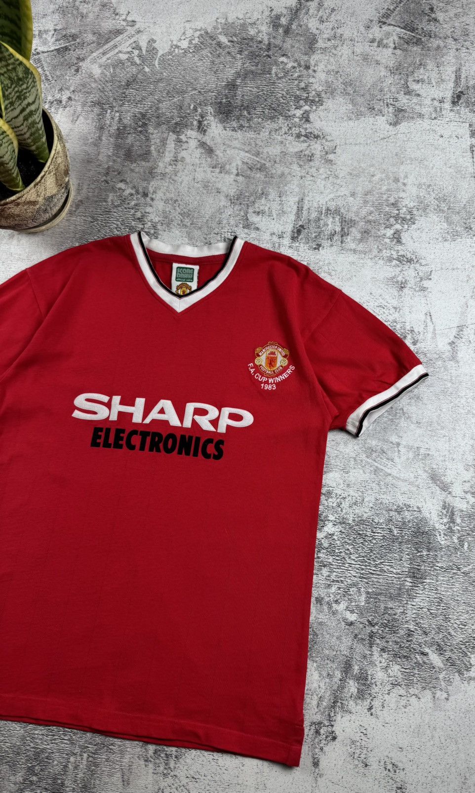 Vintage 80S Manchester United 1983 Cup Winners Score Draw T Shirt Size US S / EU 44-46 / 1 - 3 Thumbnail