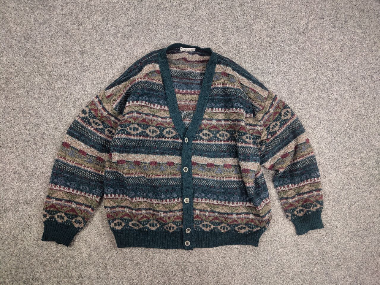 Japanese Brand Vintage Japan coogi Style Wool Blend sweater Cardigan Y2K Size US L / EU 52-54 / 3 - 9 Thumbnail
