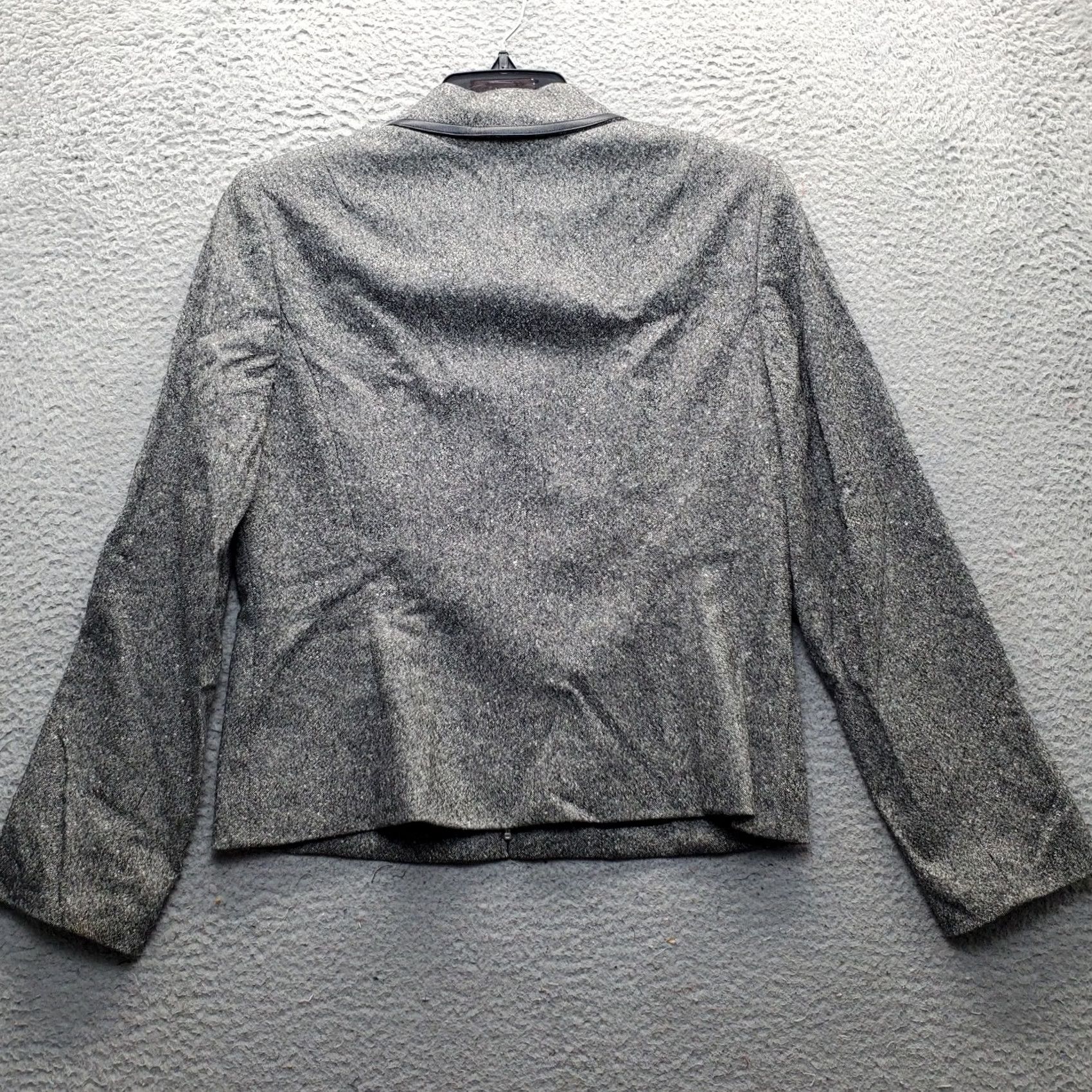 Ann Taylor Ann Taylor Jacket Womens 10 Multi Lined Stretch Long Sleeve Collared Full Zip Shirt Size L / US 10 / IT 46 - 2 Thumbnail
