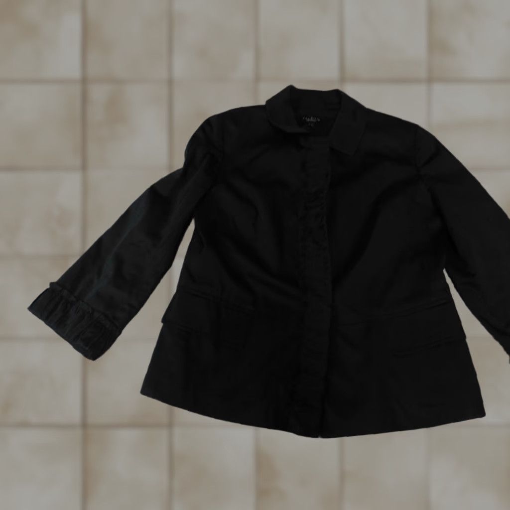 Talbots Talbots Blazer 6 Black Womens Snap Casual Stretch Size M / US 6-8 / IT 42-44 - 1 Thumbnail