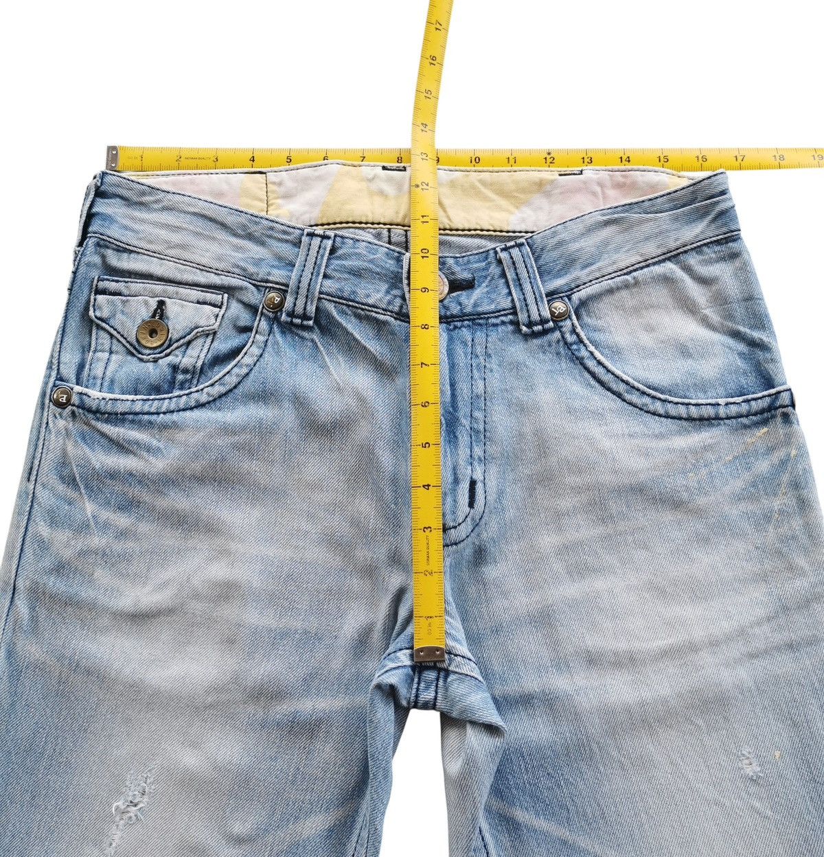 Edwin EDEdwin Blue Trip Distressed Flared Twisted Jeans Light Blue Size US 33 - 11 Thumbnail