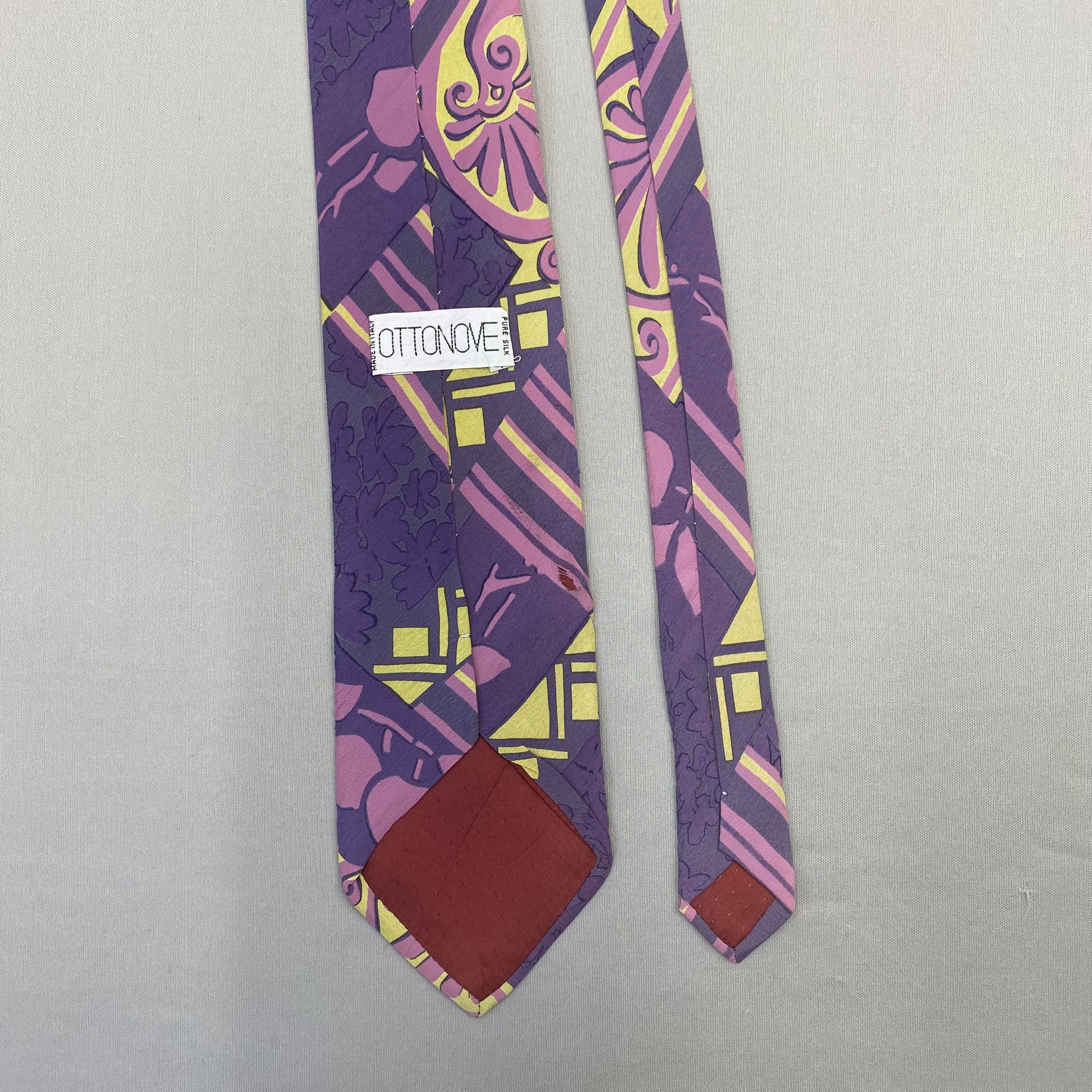 Other Vintage Ottonove SILK Necktie Cravate Pure Silk Neck Tie Size ONE SIZE - 6 Thumbnail