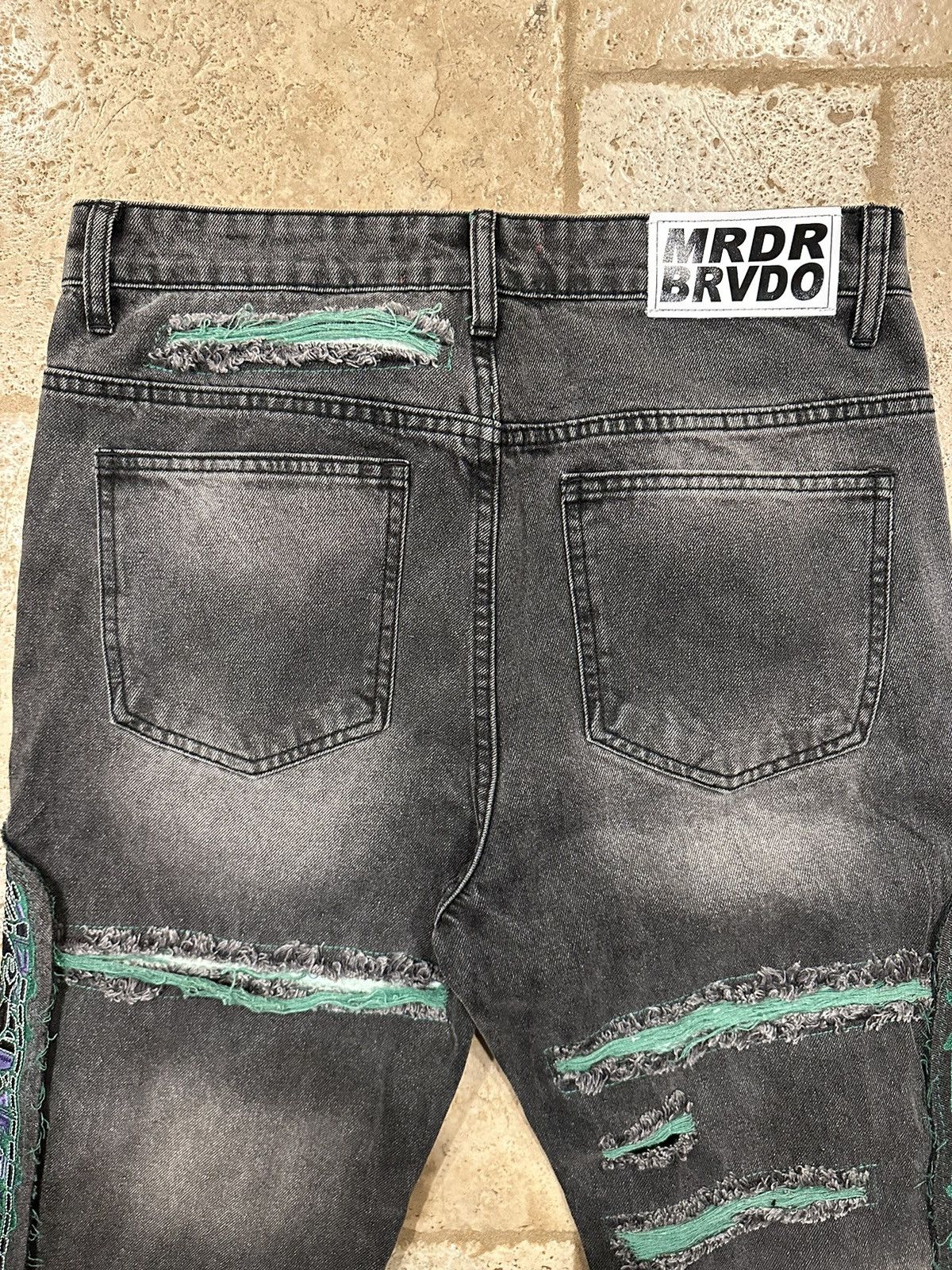 Who Decides War Who Decides War WDW Catherdral Patch Fusion Flare Denim Size US 30 / EU 46 - 10 Thumbnail