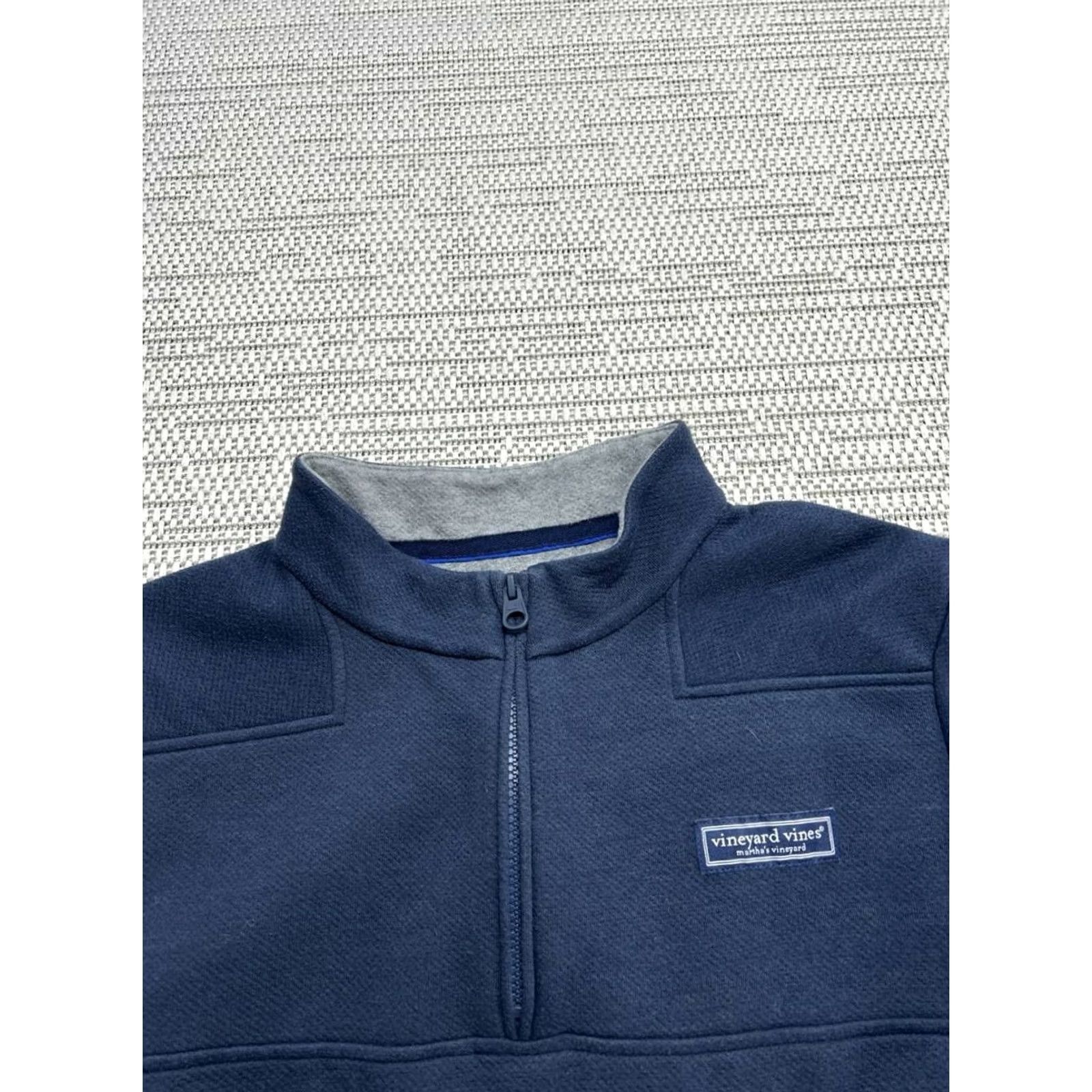 Vineyard Vines Vineyard Vines Shirt Mens S Blue The Shep Cotton Quarter Zip Mock Neck Cozy Size US S / EU 44-46 / 1 - 3 Thumbnail