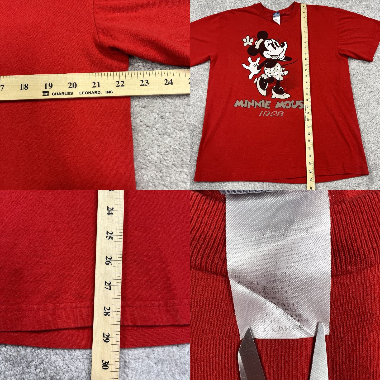 Disney VINTAGE Disney Minnie Mouse T-Shirt Adult XL Double-Sided Red Classic Cartoon Design Size US XL / EU 56 / 4 - 8 Thumbnail