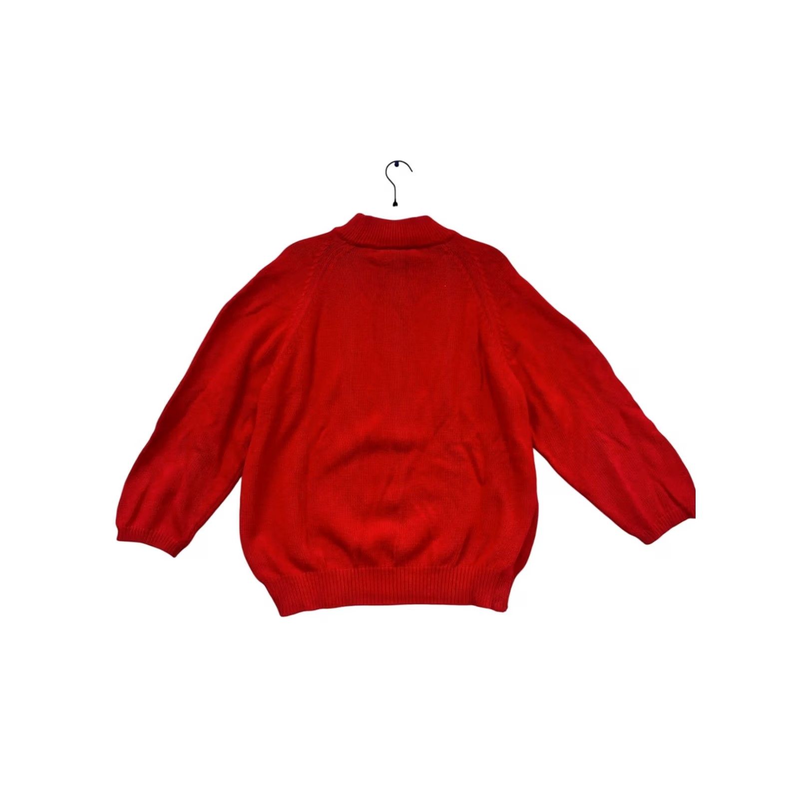 Vintage VINTAGE American Weekend Sweater Shirt Womens L Red 100% Cotton Knit Turtleneck Long Sleeve Wool? Size L / US 10 / IT 46 - 2 Thumbnail