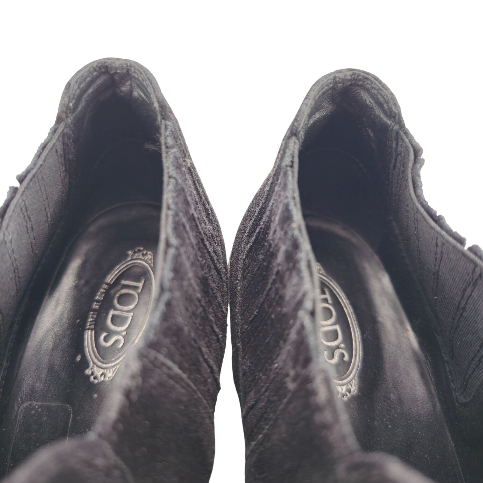 Tod's Tod's Italy Tex Black Suede Ankle Booties Womens 6.5 Chunky Size US 6.5 / IT 36.5 - 8 Thumbnail