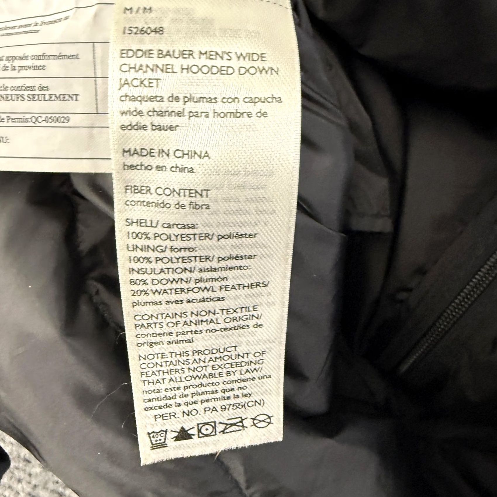 Eddie Bauer Eddie Bauer Jacket Mens Medium Black Hooded Down Puffer Quilted Full Zip EB650 Size US M / EU 48-50 / 2 - 7 Thumbnail