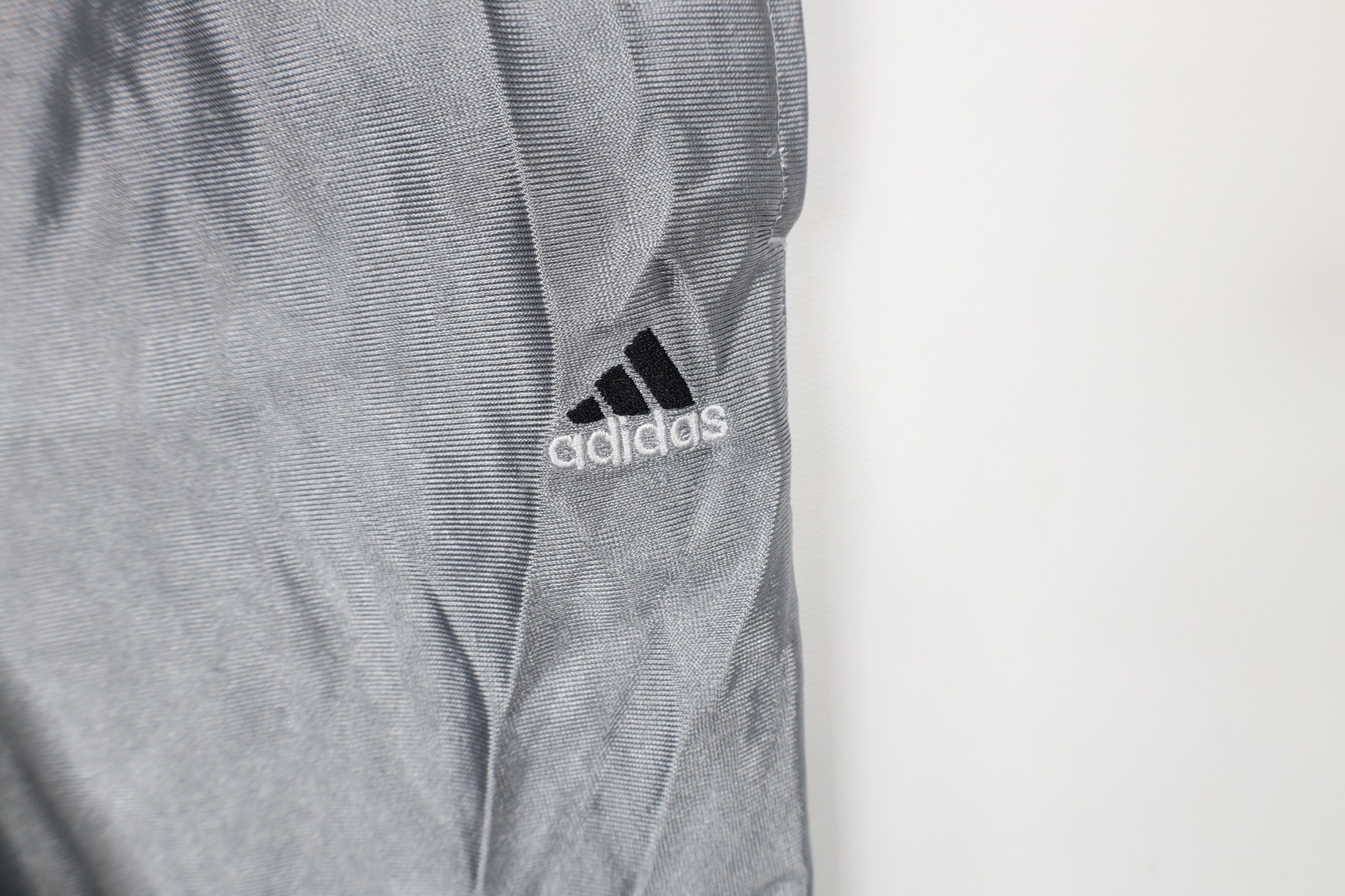 Adidas × Vintage Vintage Adidas Striped Wide Leg Tearaway Sweatpants Silver Size US 32 / EU 48 - 6 Thumbnail