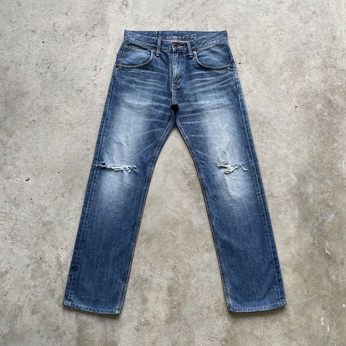 Edwin × Jean Vintage Edwin XV Faded Denim Distressed Pants Jeans Size US 31 - 1 Thumbnail