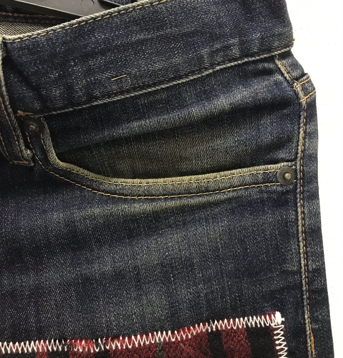 Uniqlo × Vintage Japanese Brand Uniqlo Selvedge Patchwork Denim Jeans Size US 31 - 7 Thumbnail