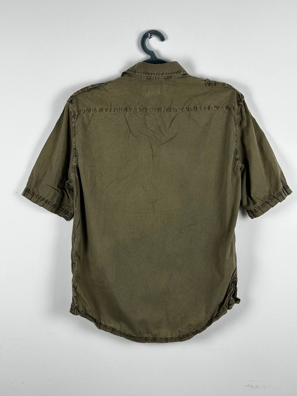 Armani × Vintage Vintage Armani Jeans Military Garment Dyed Polo T Shirt Size US L / EU 52-54 / 3 - 9 Thumbnail