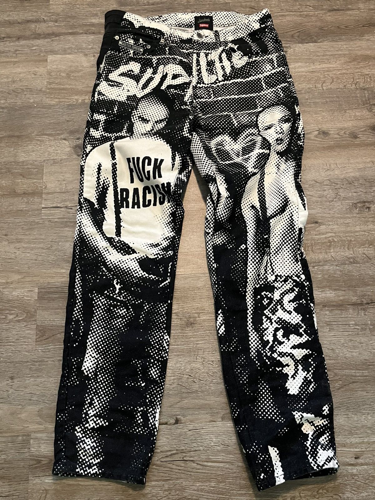 Supreme Supreme JPG Fuck racism denim SS19 | Grailed