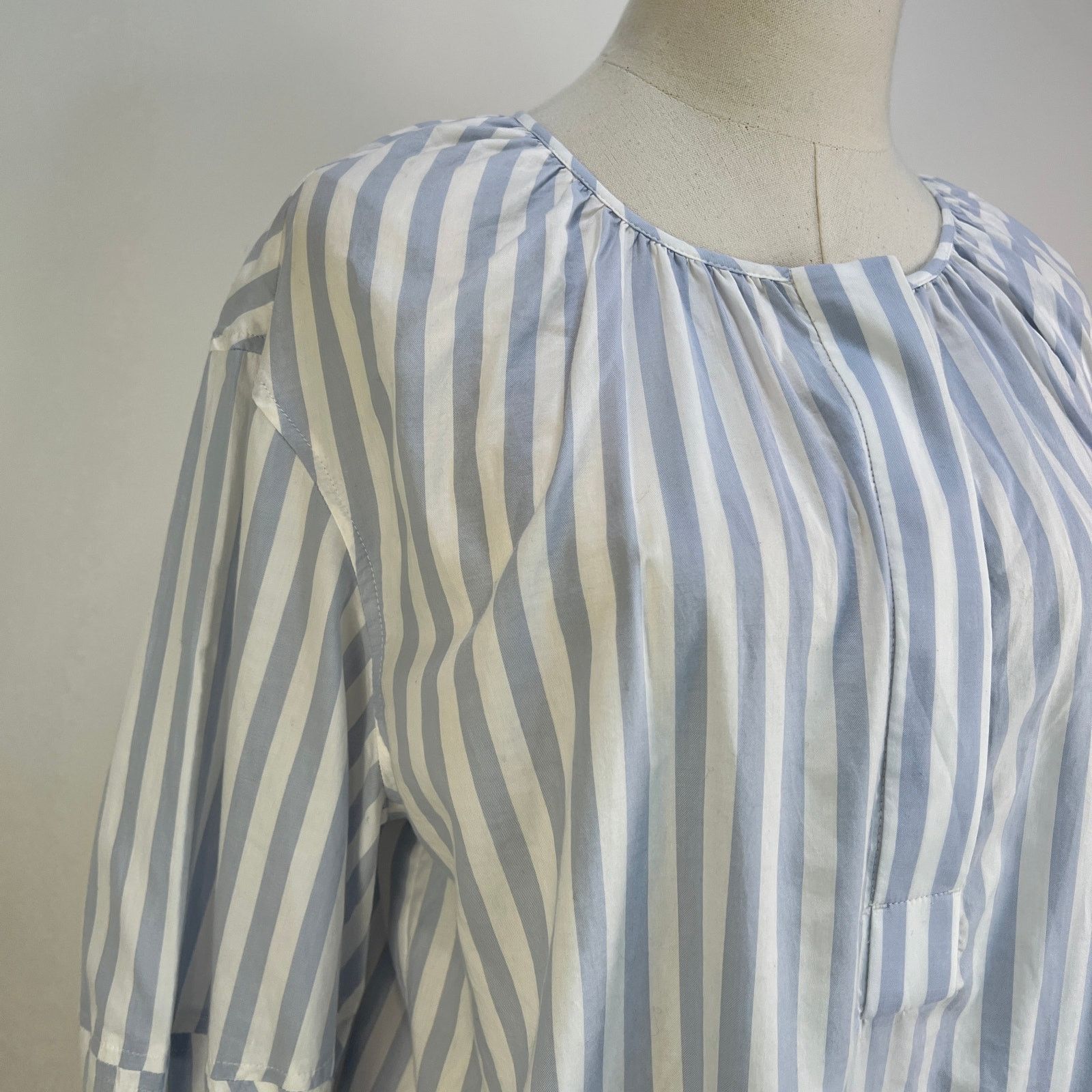 Everlane Everlane The Silky Cotton Balloon Sleeve Top Blue Size M / US 6-8 / IT 42-44 - 2 Thumbnail