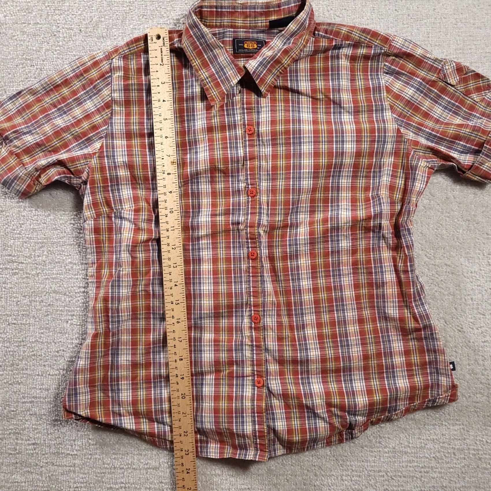 Route 66 Route 66 Western Shirt Women's Large Short Sleeve Button-Up Plaid Western Shirt Size L / US 10 / IT 46 - 6 Thumbnail