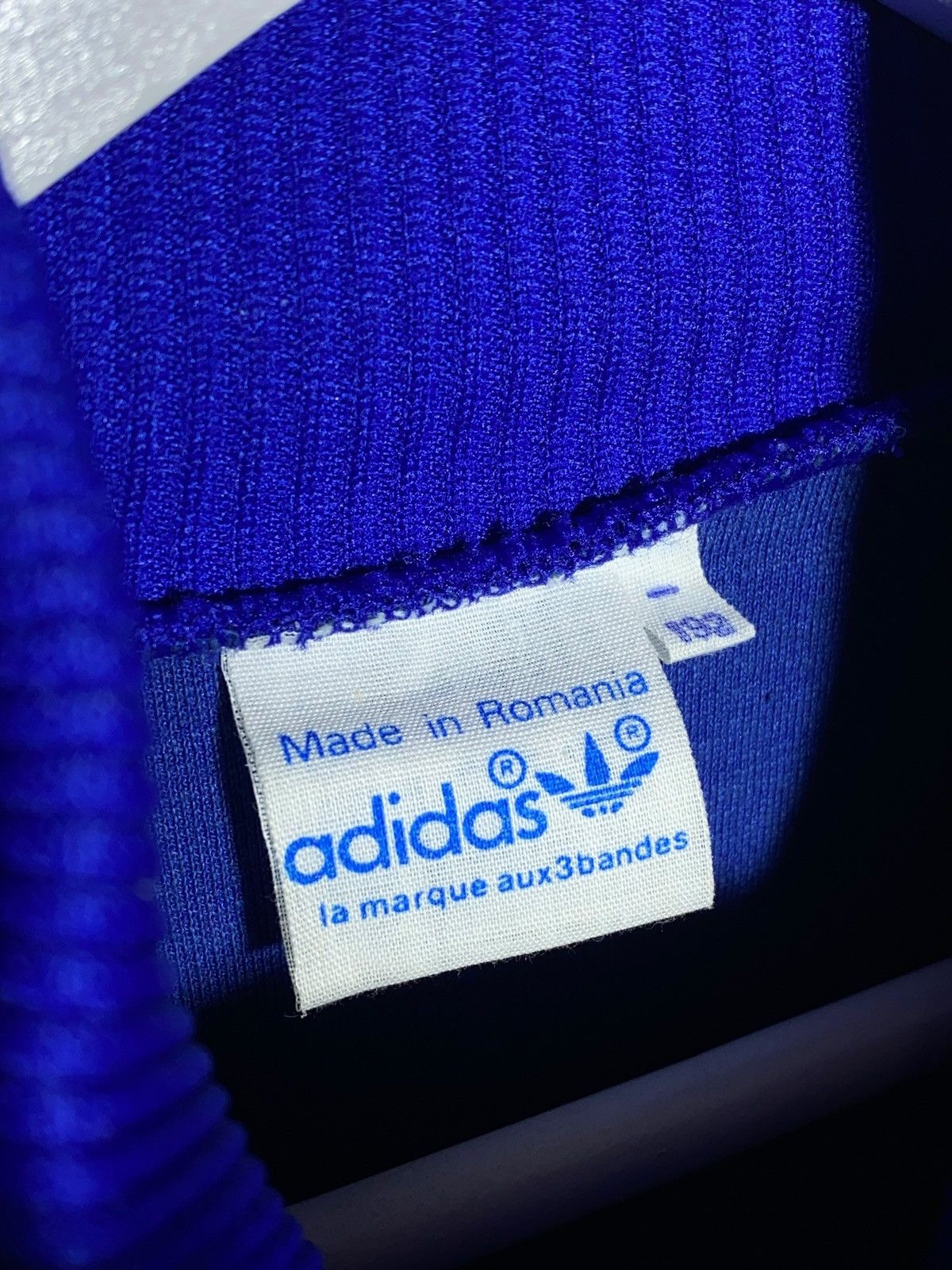 Vintage 🔥 ADIDAS 80S TRACK JACKET RETRO BLUE RAVE VINTAGE DRIP Size US XXL / EU 58 / 5 - 10 Thumbnail