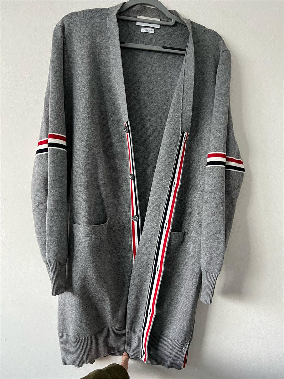 Thom Browne Thom Browne Grey Milano Stitch Long Cardigan Size 4 Size XXL / US 16-18 / IT 52-54 - 3 Thumbnail
