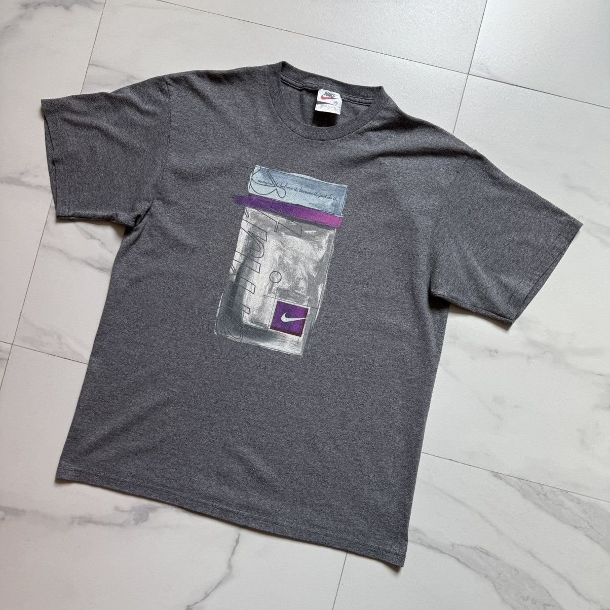 Nike × Vintage Vintage 90s Nike Strive T-Shirt Size US M / EU 48-50 / 2 - 4 Thumbnail