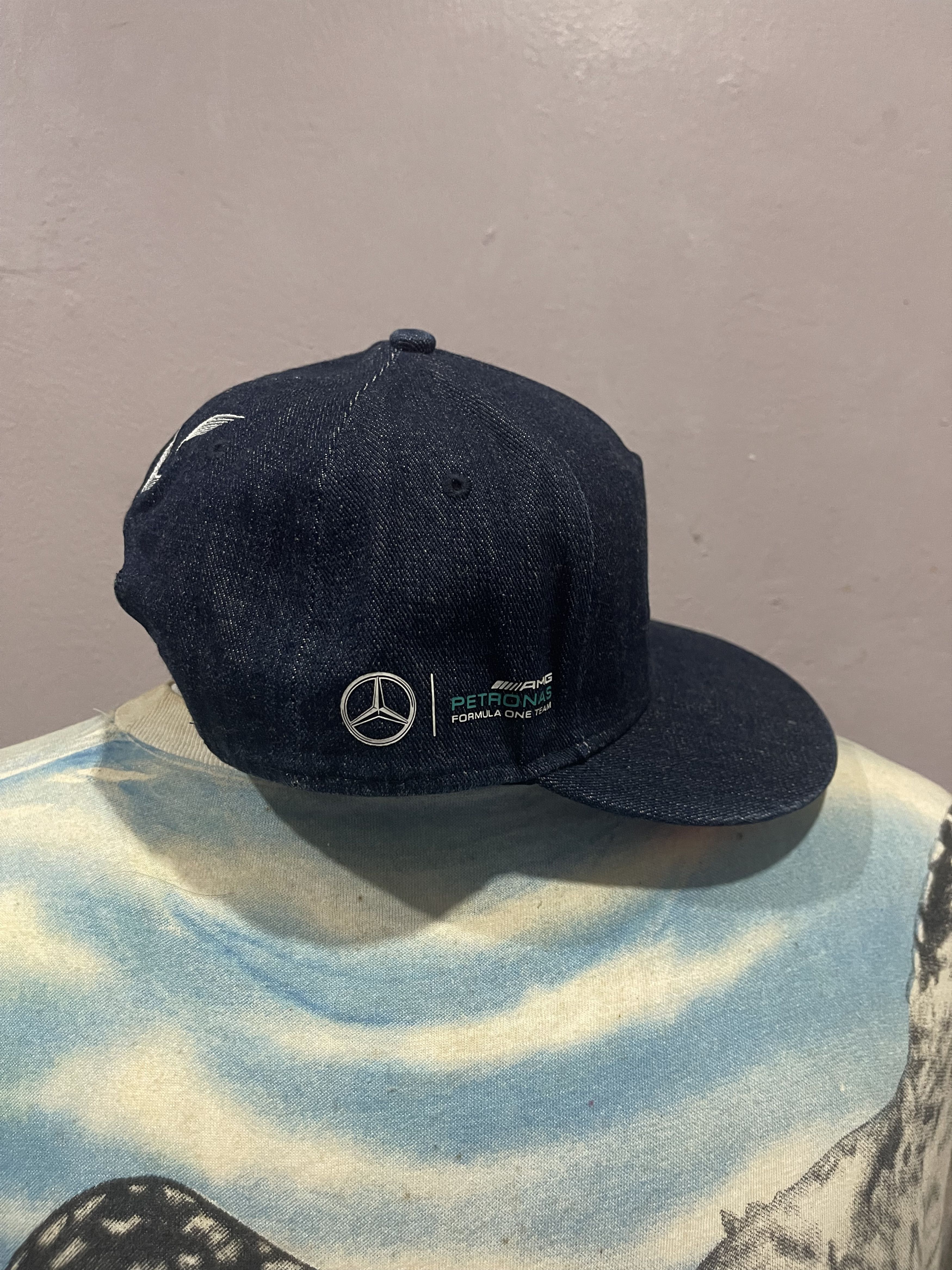 Mercedes-Benz Denim Mercedes AMG Petronas F1 Lewis Hamilton Cap Size ONE SIZE - 2 Thumbnail