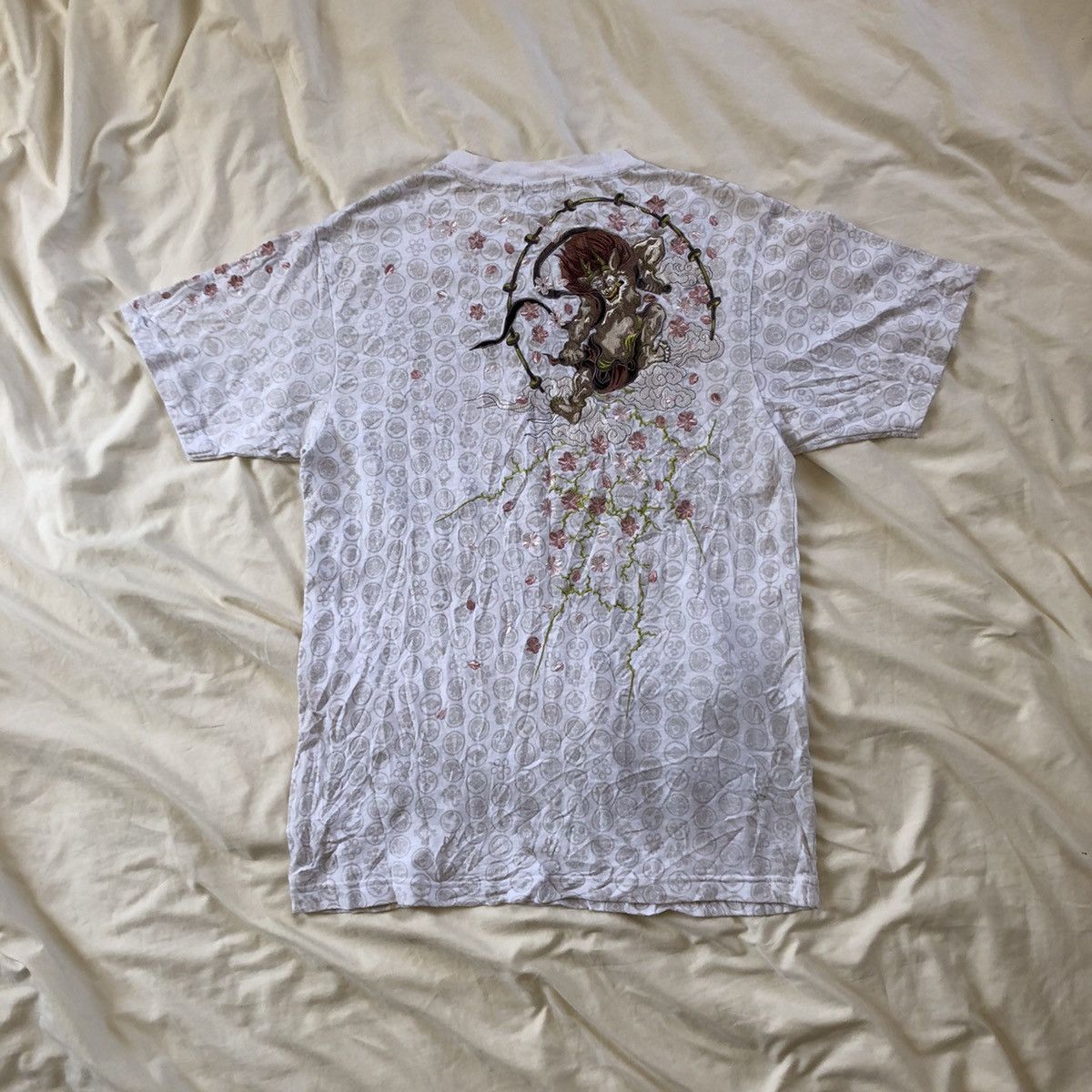 Japanese Brand KARAKURI Tamashi Embroidery Japanese Tradition T-Shirt Size US L / EU 52-54 / 3 - 1 Thumbnail