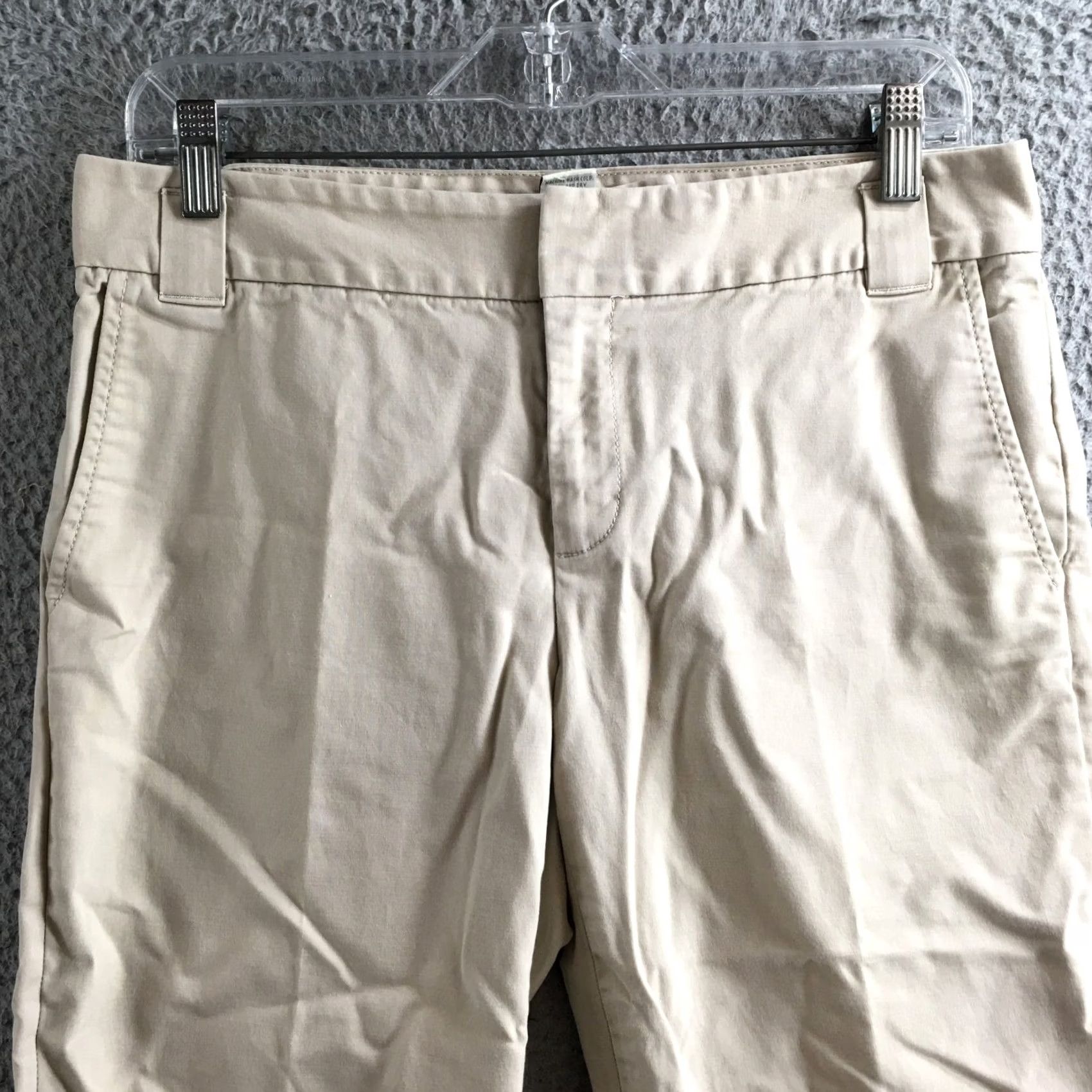 Banana Republic Banana Republic Capri Pants Womens 10 Beige Cotton Blend Zip Fly Casual Capri Pants Womens 10 Beige Cotton Blend Zip Fly Casual Size 32" / US 10 / IT 46 - 2 Thumbnail