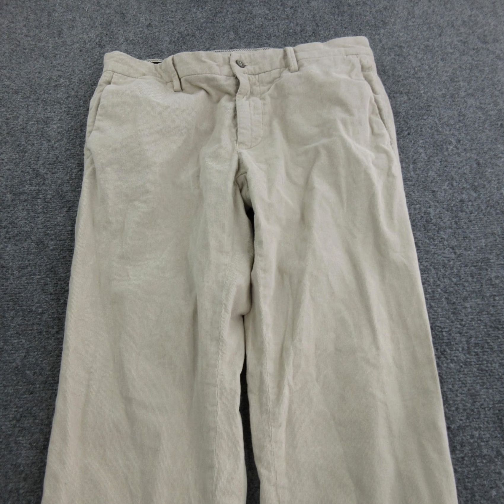 Mason's Mason's Mens Pants Beige Corduroy Chino Straight Leg 32x32 5 Pocket Casual Flat Front Zip Pocket Mens Size US 32 / EU 48 - 2 Thumbnail