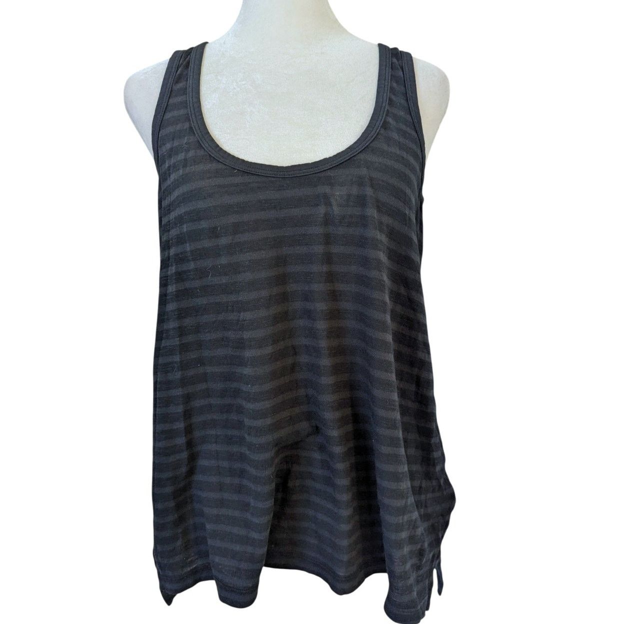Other Lilla P Striped Black Tank Top Cardigan Pima Cotton Duo XS/S Size XS / US 0-2 / IT 36-38 - 6 Thumbnail