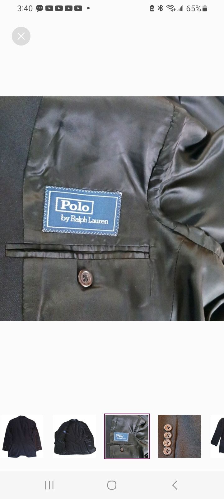Polo Ralph Lauren Polo Ralph Lauren Blue Label Sports Jacket Size 38L - 6 Thumbnail
