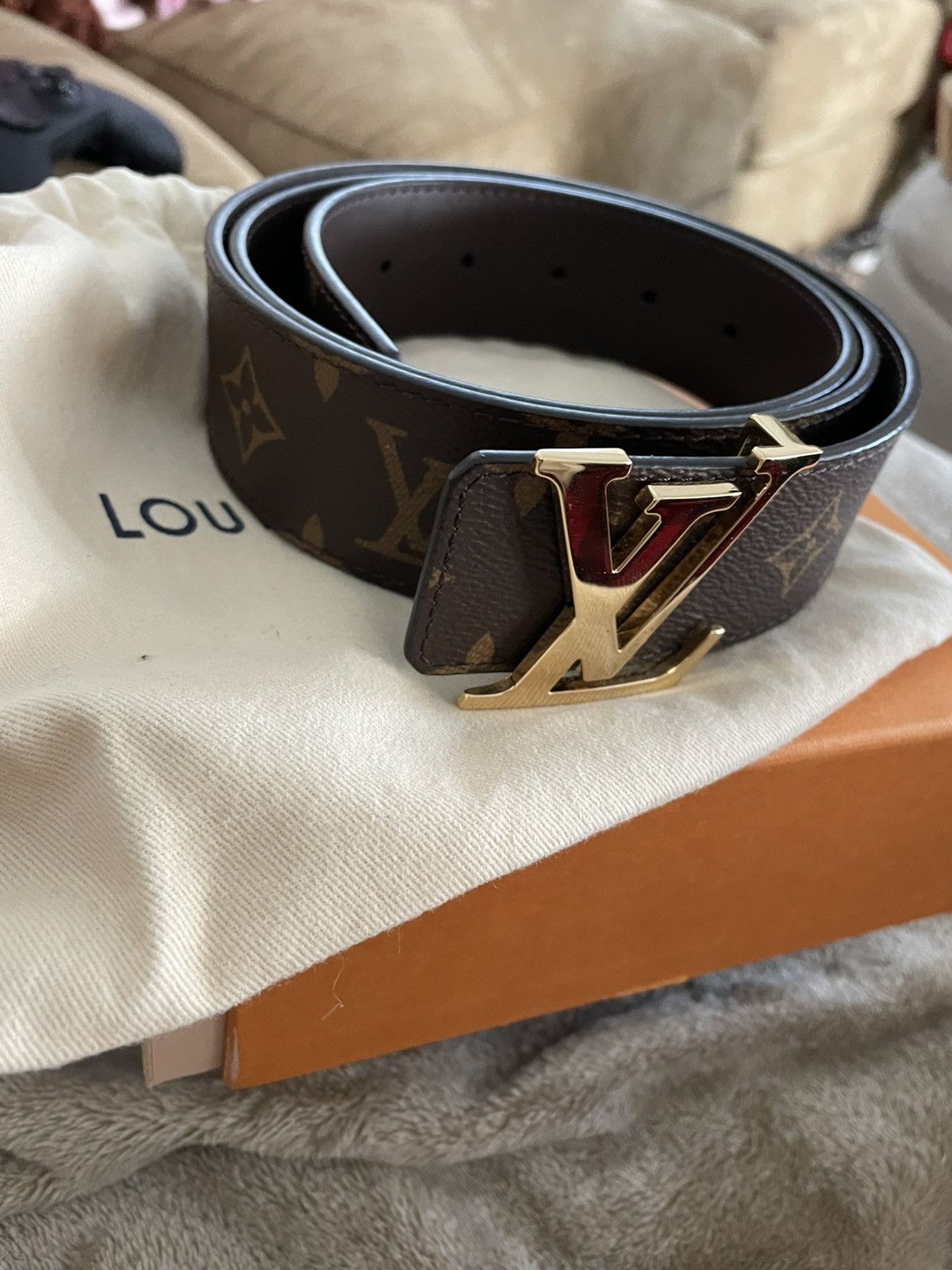 Louie Vuitton Monogram Logo Belt