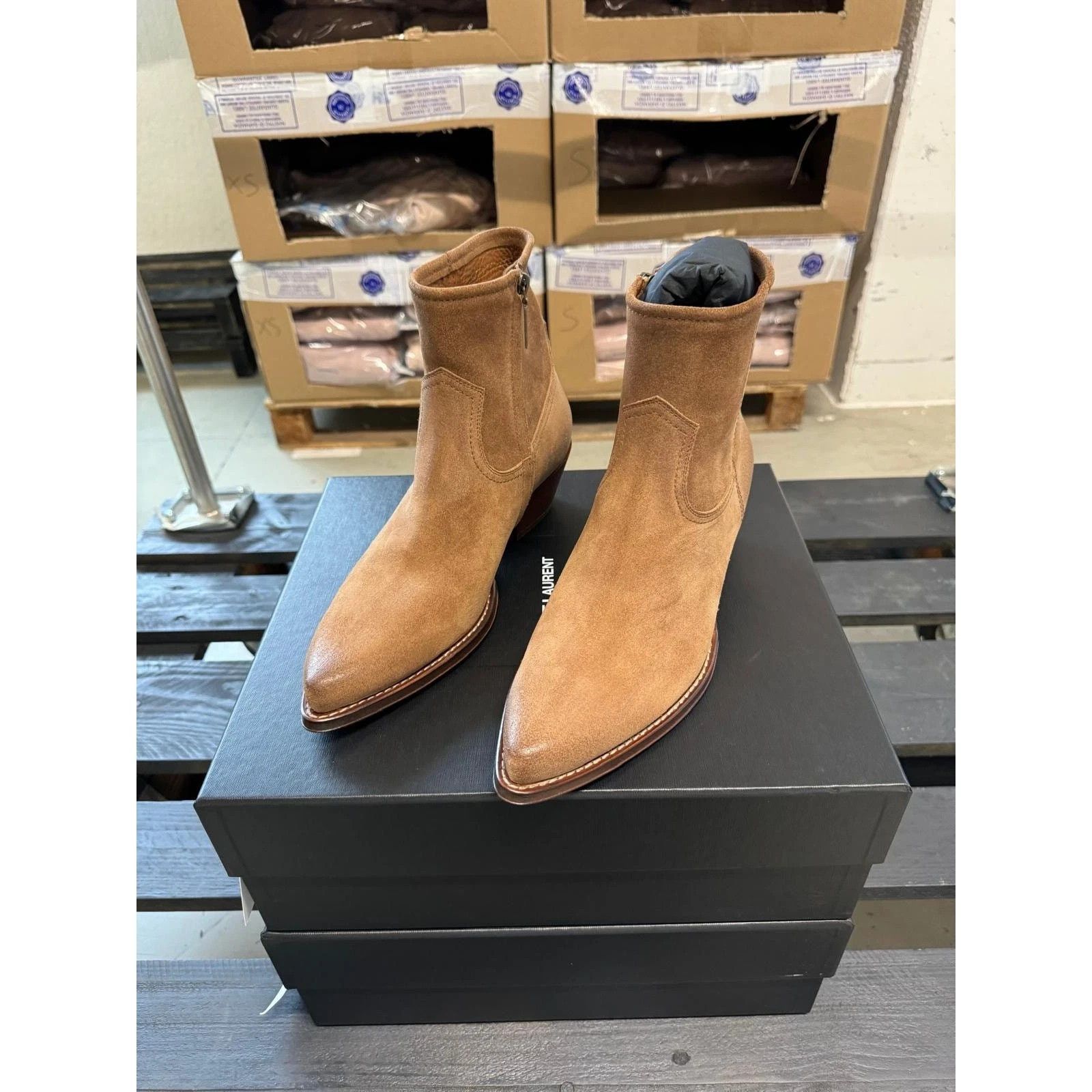 Saint Laurent Paris LUCAS BOOTS Size US 8 / EU 41 - 1 Thumbnail