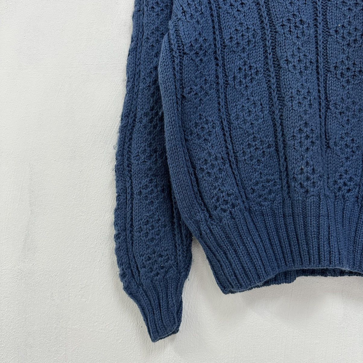 Aran Isles Knitwear × Japanese Brand × Vintage Vintage Japanese Japan Knitwear Diamond Sweater Jumper Size US L / EU 52-54 / 3 - 10 Thumbnail