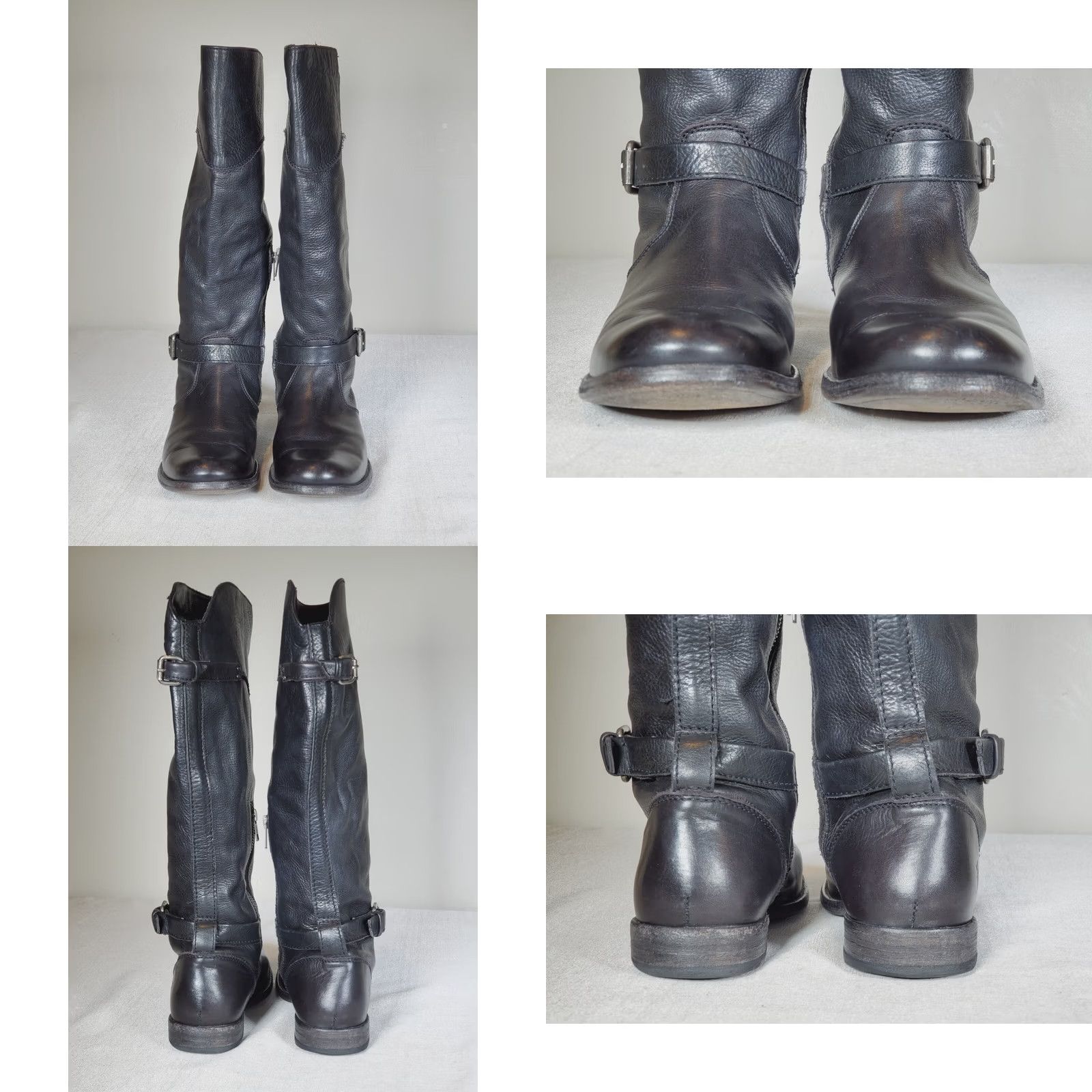 Frye FRYE Phillip Riding Boots Knee High Tall Black Leather Women's US 8.5 B Boots, Riding, Leather, Knee High, Black, Zap? Size US 9 / IT 39 - 8 Thumbnail
