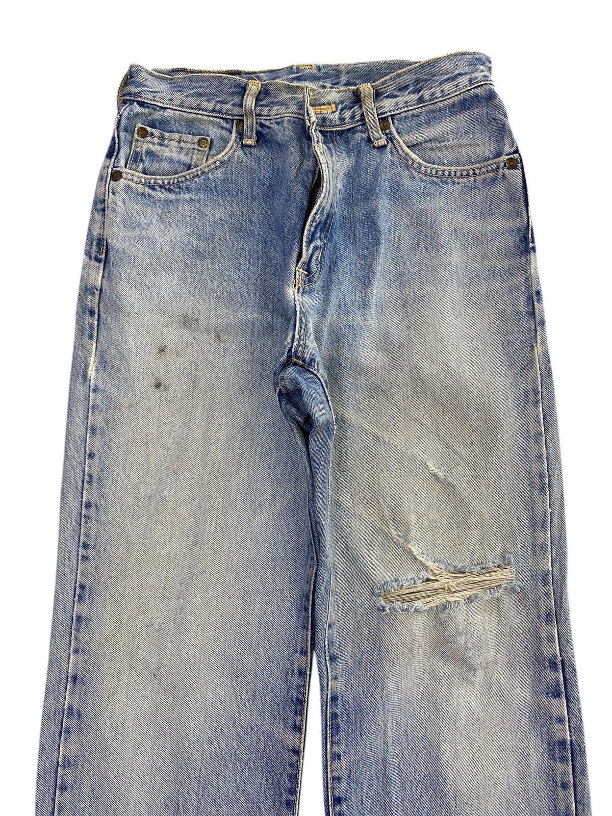 Edwin Vintage Edwin Acid Light Wash Style Ripped Jeans Size US 28 / EU 44 - 2 Thumbnail