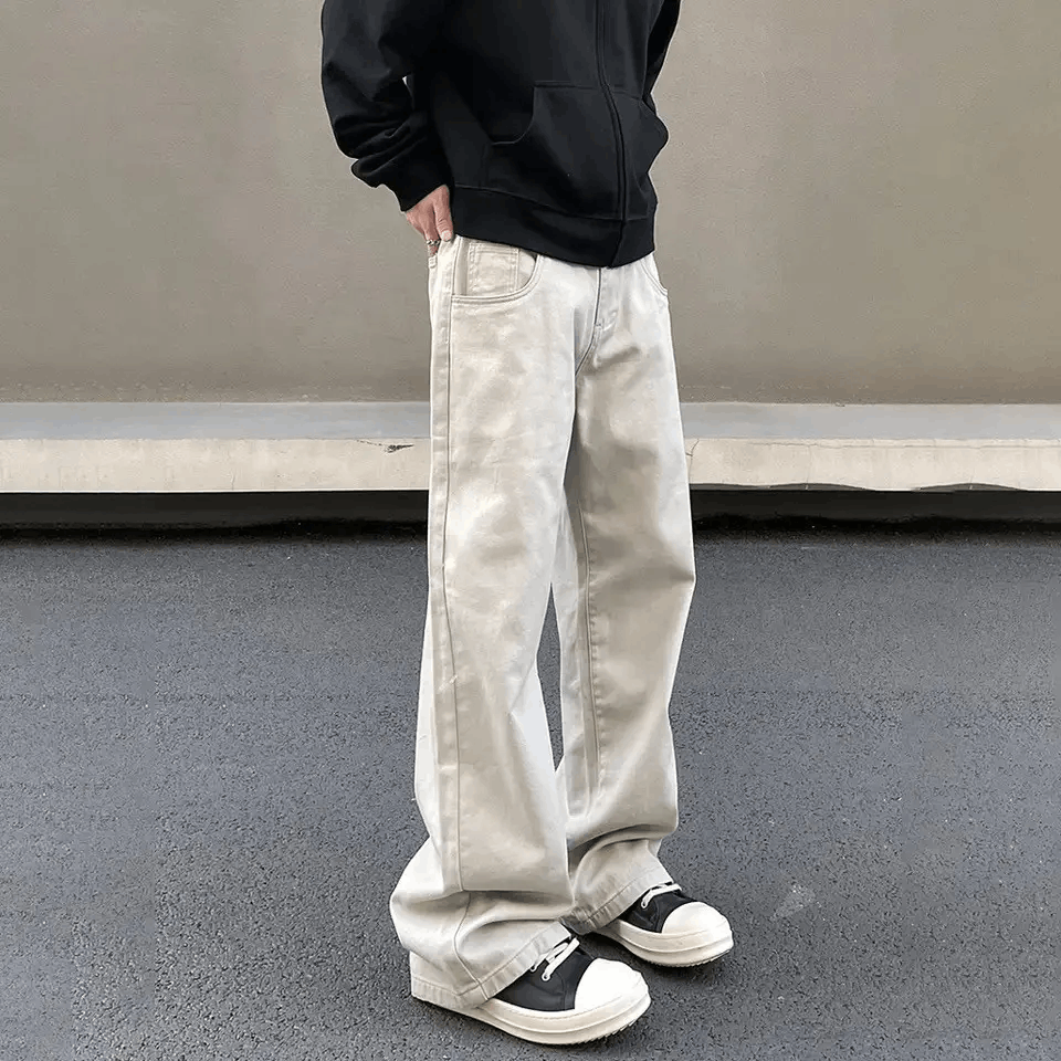 Japanese Brand × Vintage Vintage street hip-hop distressed baggy gray jeans Size US 28 / EU 44 - 2 Thumbnail