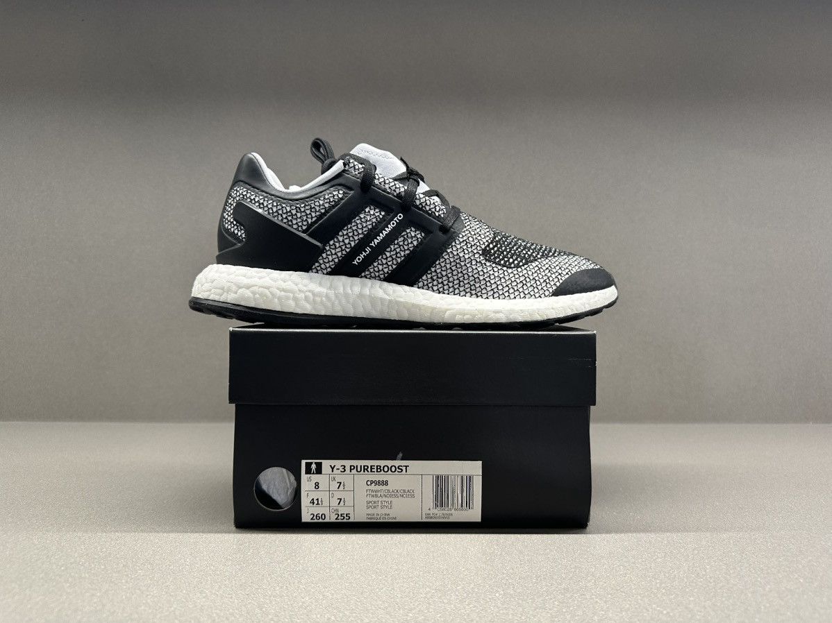 Adidas × Y-3 Adidas Y-3 Pureboost White Black Size US 8 / EU 41 - 3 Thumbnail