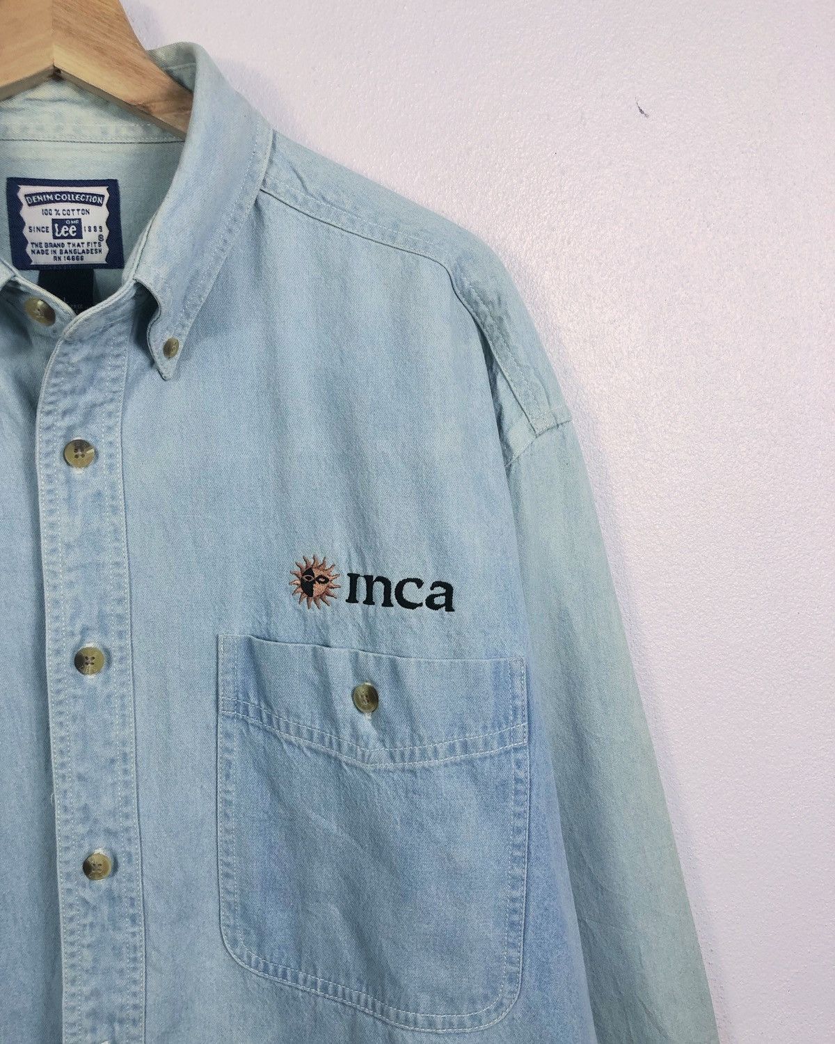Lee Rare Vintage Lee X Union Made INCA Denim Button Ups Shirt Size US L / EU 52-54 / 3 - 3 Thumbnail