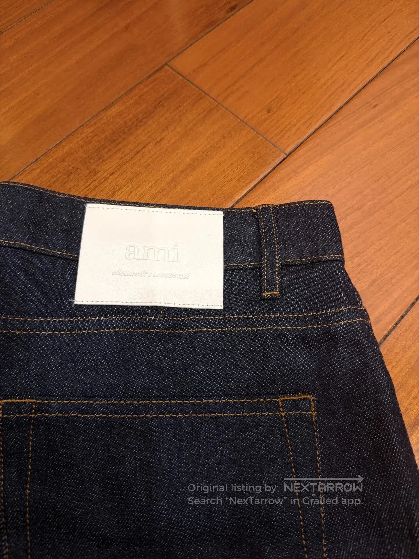 AMI AMI Dark Blue Straight Wide. Size US 31 - 7 Thumbnail