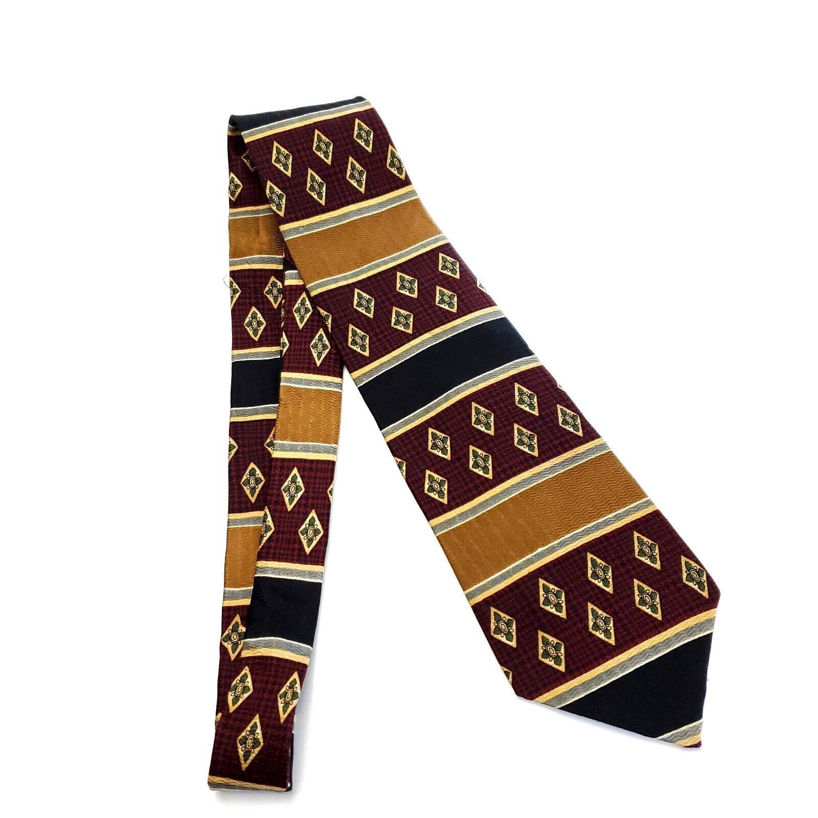 Perry Ellis Perry Ellis Portfolio Maroon Red Tan Black Abstract Print Wi Size ONE SIZE - 7 Thumbnail