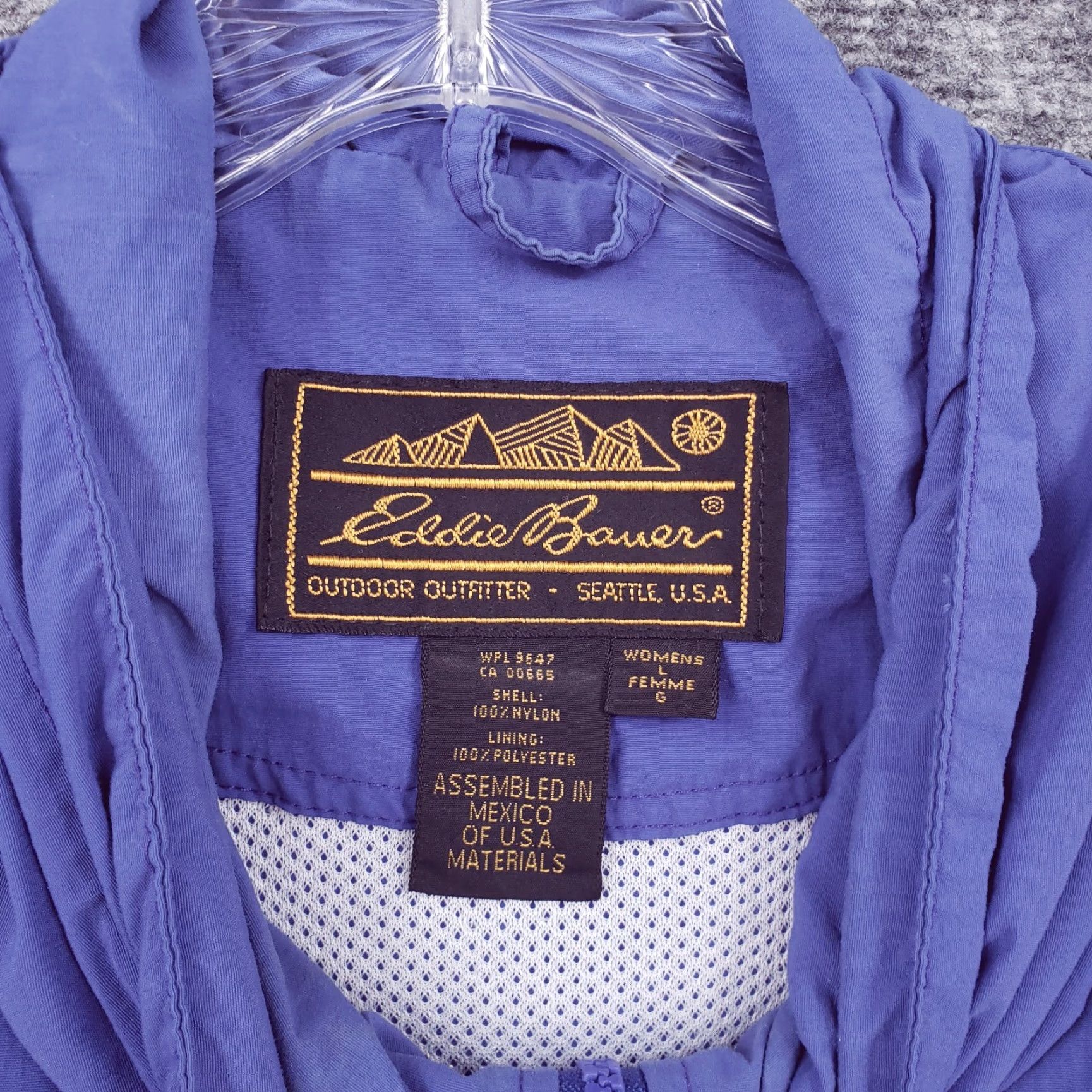 Eddie Bauer VINTAGE Eddie Bauer Jacket Women L Purple Anorak Full Zip Windbreaker Size L / US 10 / IT 46 - 5 Thumbnail