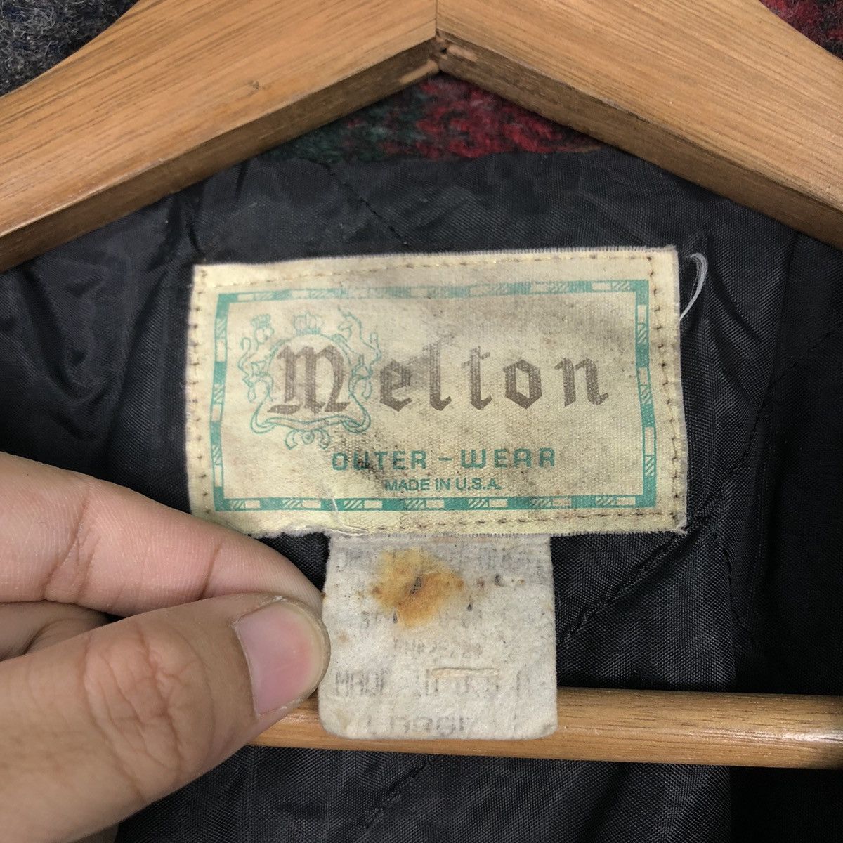 Vintage 📌Vintage Wool Work Jacket Melton Tartan Design Blanket Size US L / EU 52-54 / 3 - 23 Thumbnail