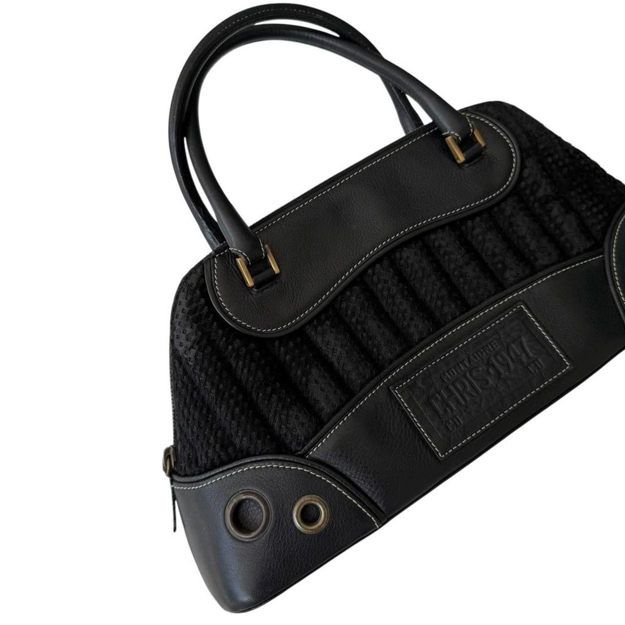Dior Christian Dior Cadillac Handbag Black Leather Bag Size ONE SIZE - 2 Thumbnail