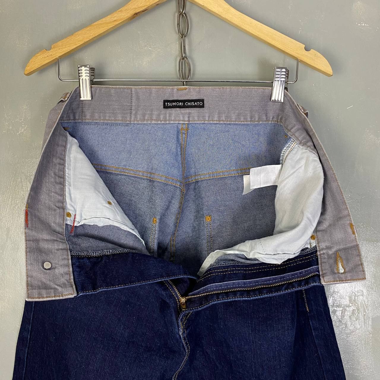 Tsumori Chisato Tsumori Chisato Tri-tone Drop Crotch Denim Size US 30 / EU 46 - 8 Thumbnail