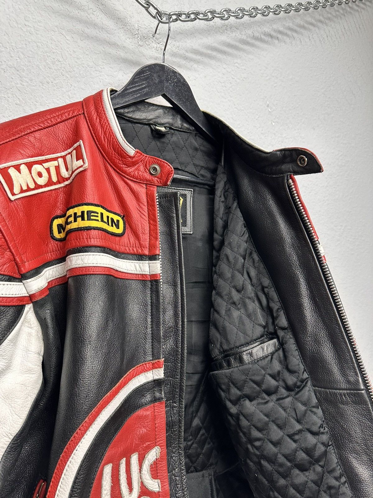 Marlboro Vintage Lucky Strike Red bull F-1 Moto Leather Biker Jacket Size US M / EU 48-50 / 2 - 8 Thumbnail