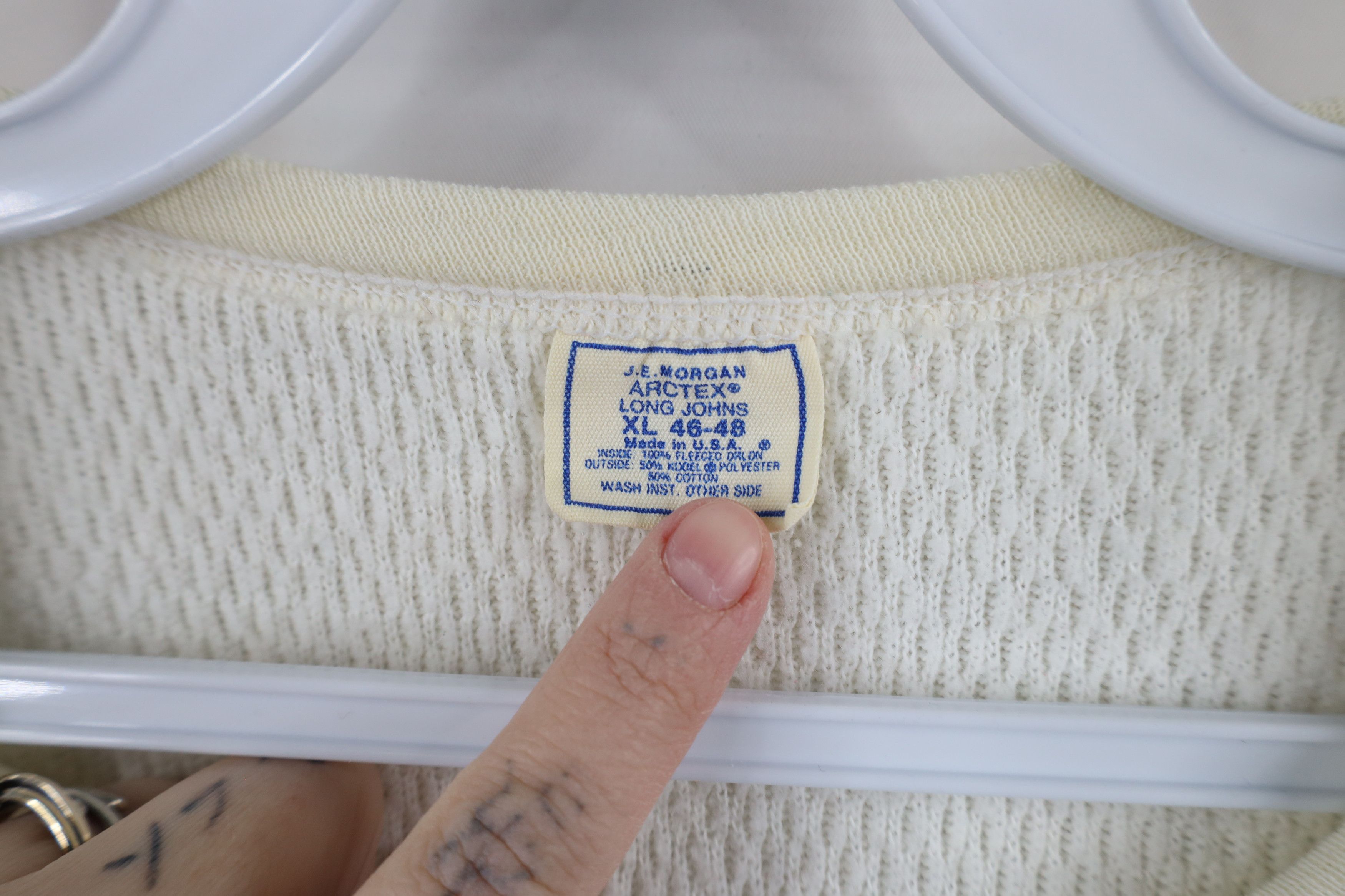 Vintage Vintage 70s Streetwear Waffle Knit Long Sleeve T-Shirt USA Size US XL / EU 56 / 4 - 8 Thumbnail