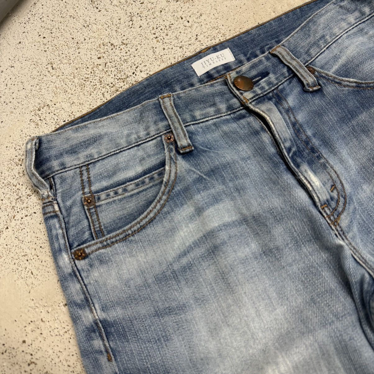 Japanese Brand Jiyuku Timeless Japan Denim Fabric Pants Size 24" / US 00 / IT 34 - 8 Thumbnail