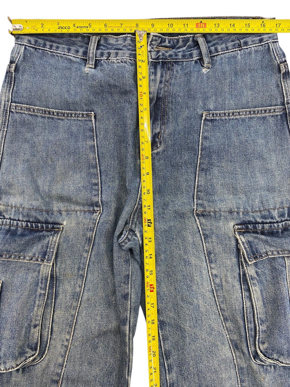 Japanese Brand Japanese Brands Baggy Wide Leg Cargo Jeans Size US 34 / EU 50 - 6 Thumbnail