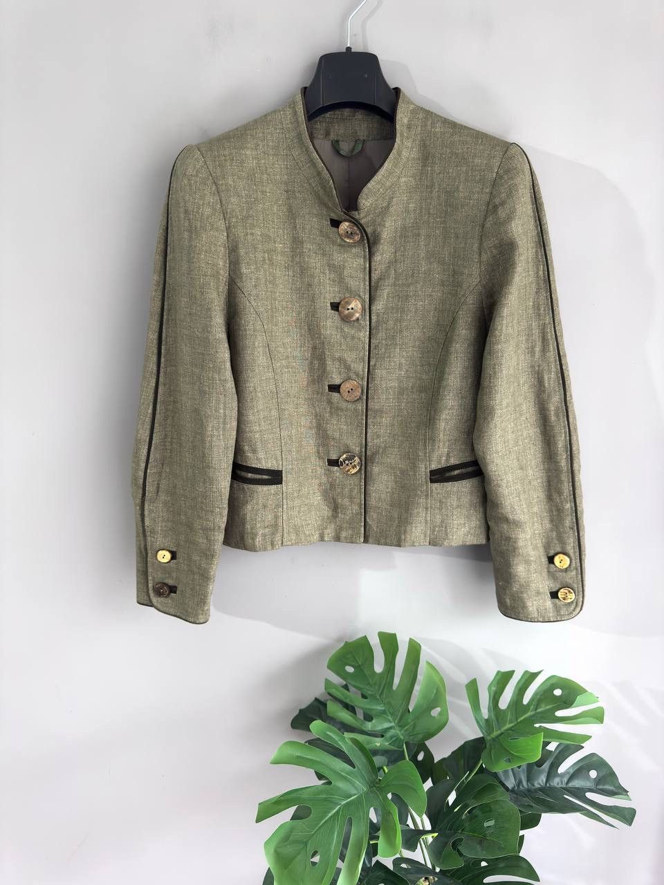 Other Heller Salzburg Trachten Green Olive Linen Blazer Size M-L Size M / US 6-8 / IT 42-44 - 1 Thumbnail